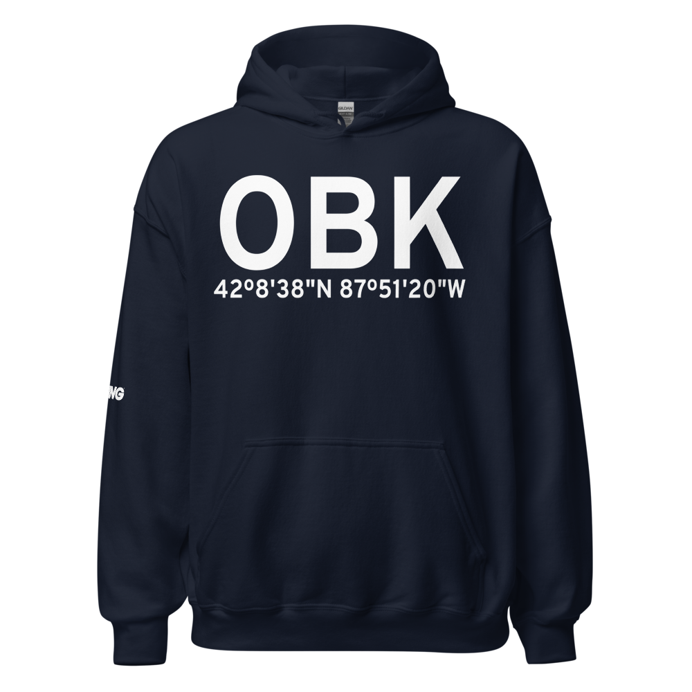 Northbrook (OBK) Airport Hoodie Sweatshirt 