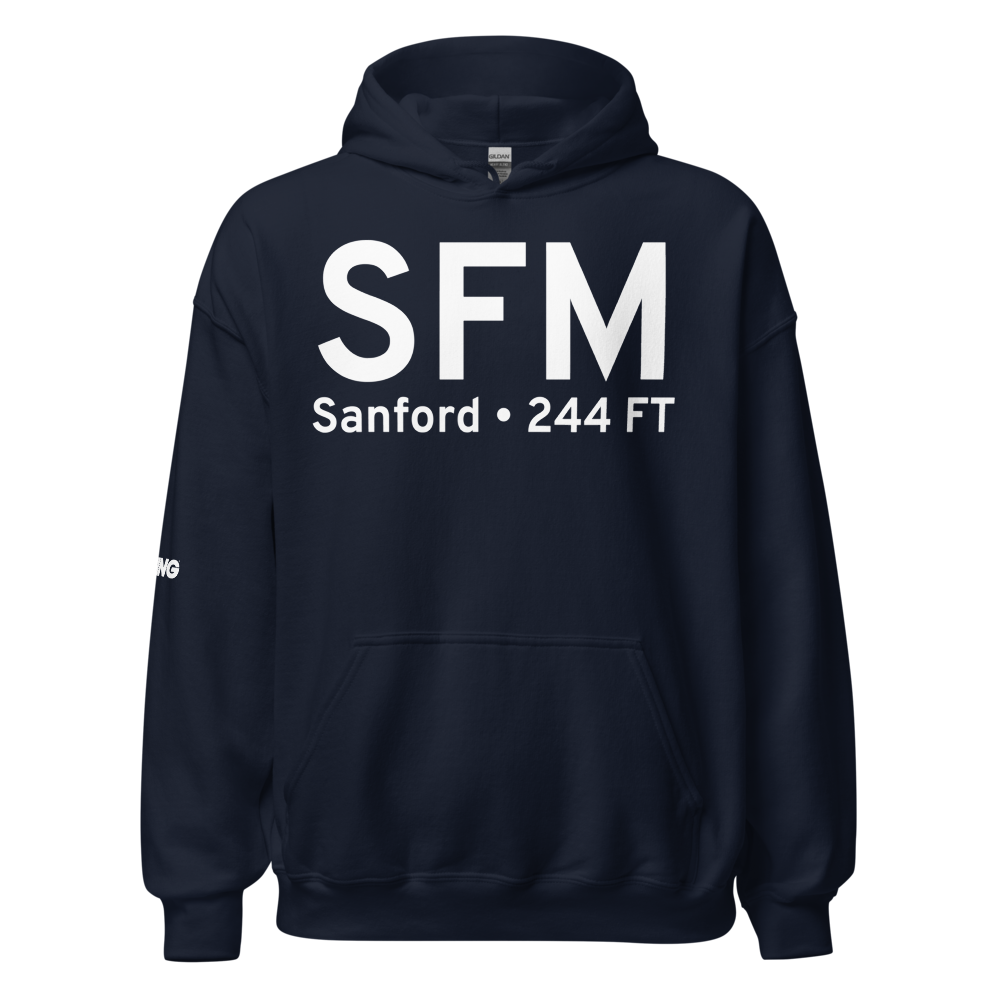 Sanford (KSFM) Airport Hoodie Sweatshirt 