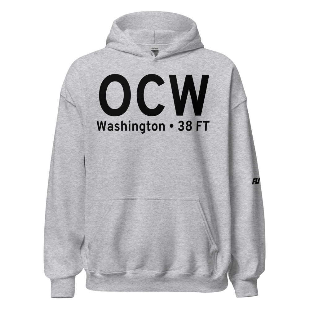 Washington (KOCW) Airport Hoodie Sweatshirt 