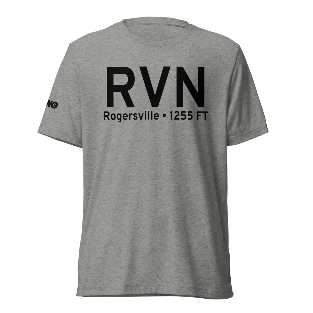 Rogersville (KRVN) Airport Tri-blend T-Shirt 