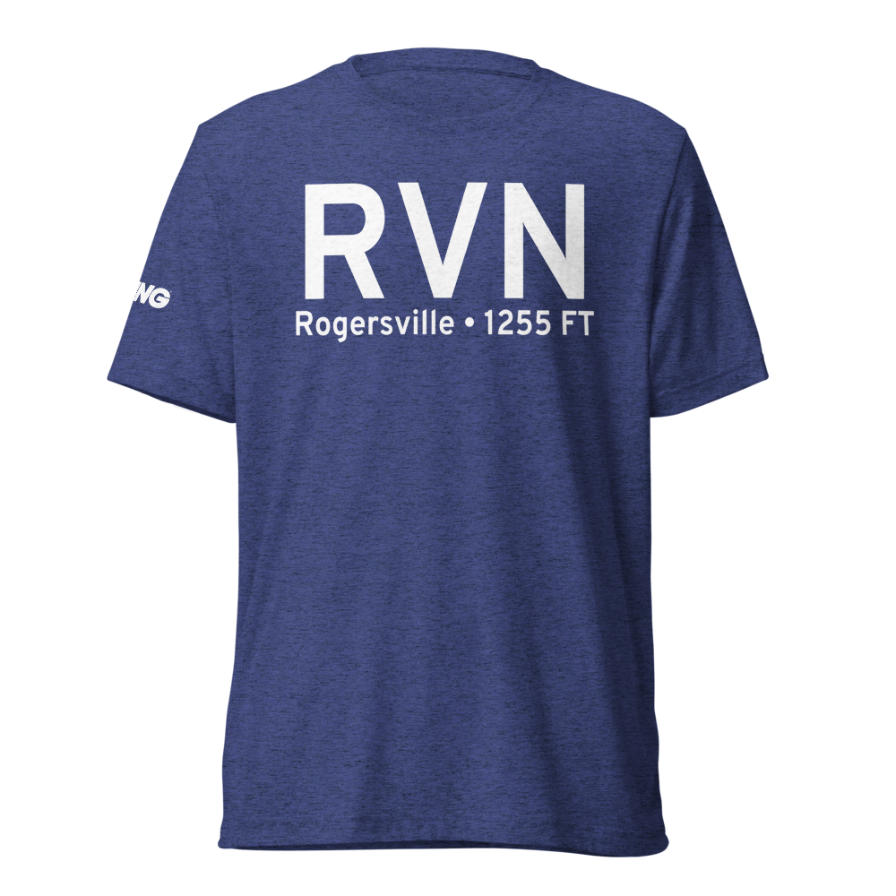 Rogersville (KRVN) Airport Tri-blend T-Shirt 
