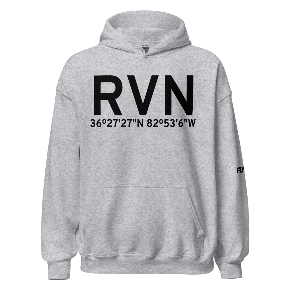 Rogersville (KRVN) Airport Hoodie Sweatshirt 