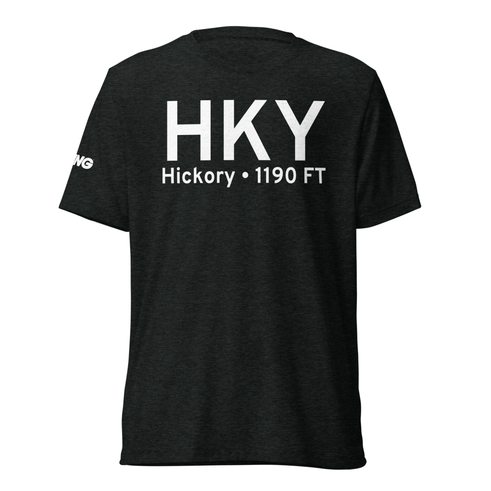 Hickory (KHKY) Airport Tri-blend T-Shirt 