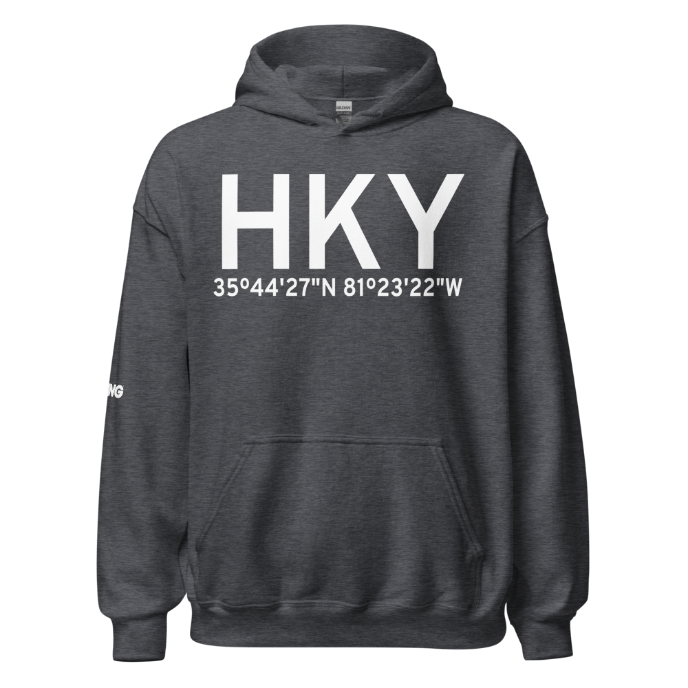 Hickory (KHKY) Airport Hoodie Sweatshirt 