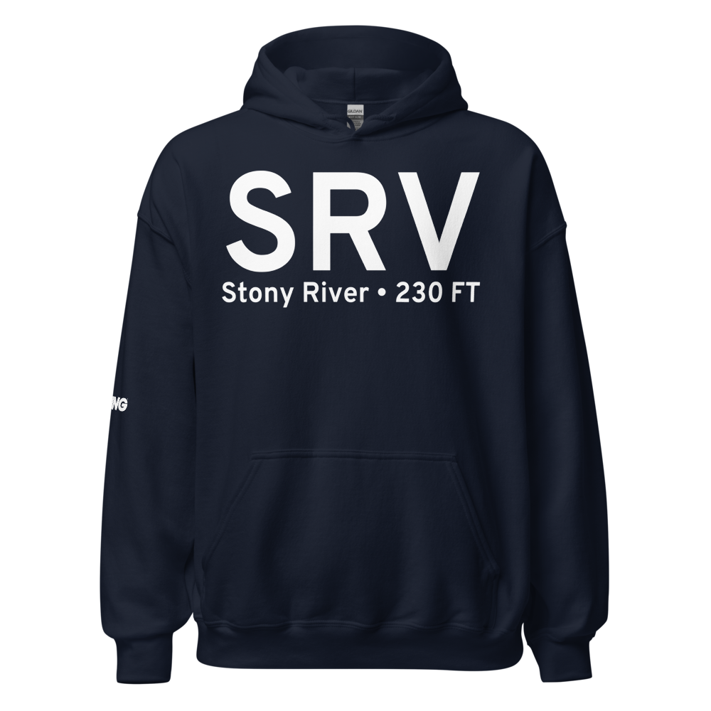 Stony River (SRV) Airport Hoodie Sweatshirt 