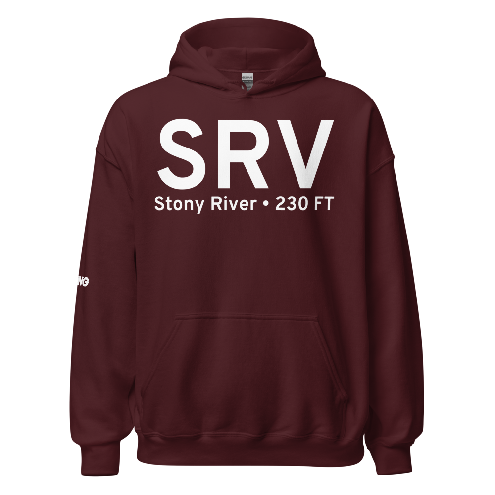 Stony River (SRV) Airport Hoodie Sweatshirt 