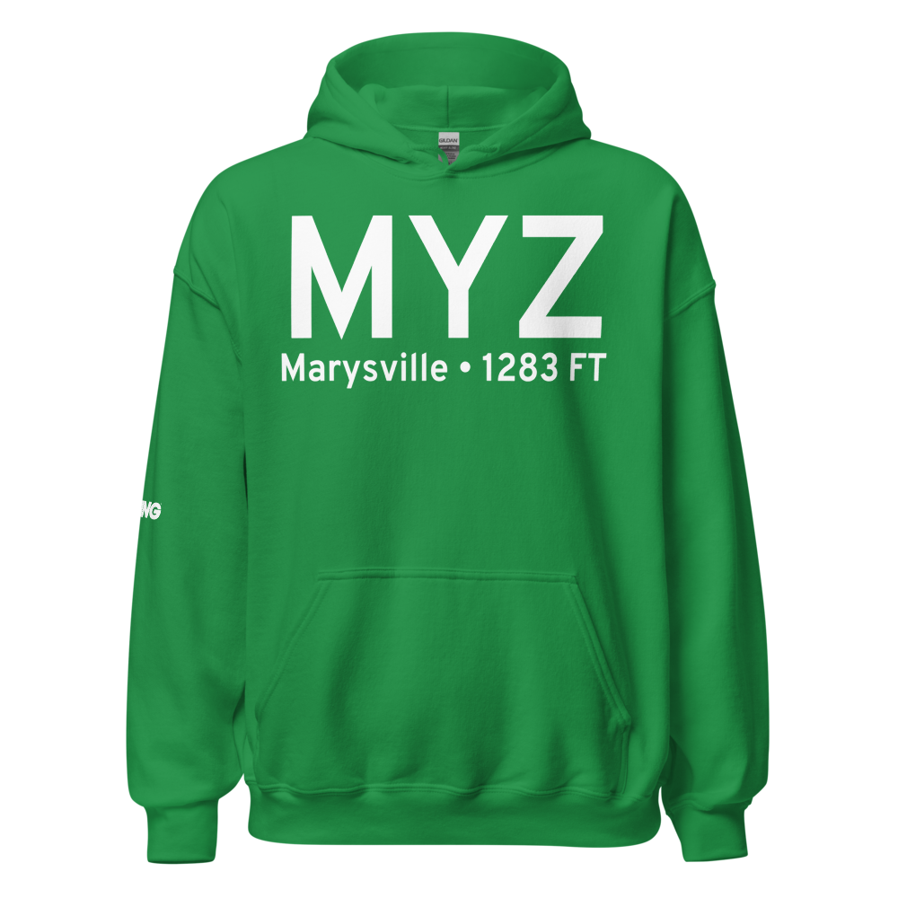Marysville (KMYZ) Airport Hoodie Sweatshirt 