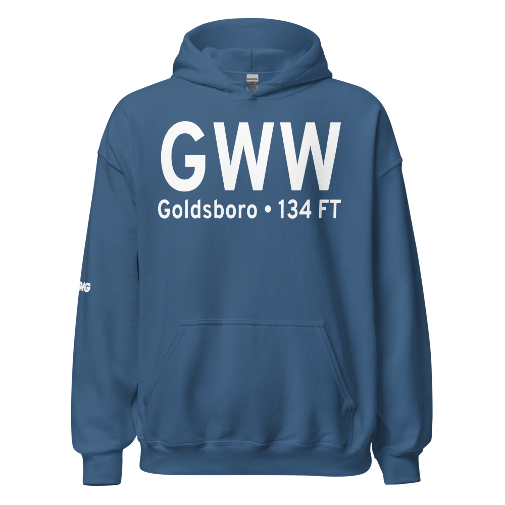 Goldsboro (KGWW) Airport Hoodie Sweatshirt 