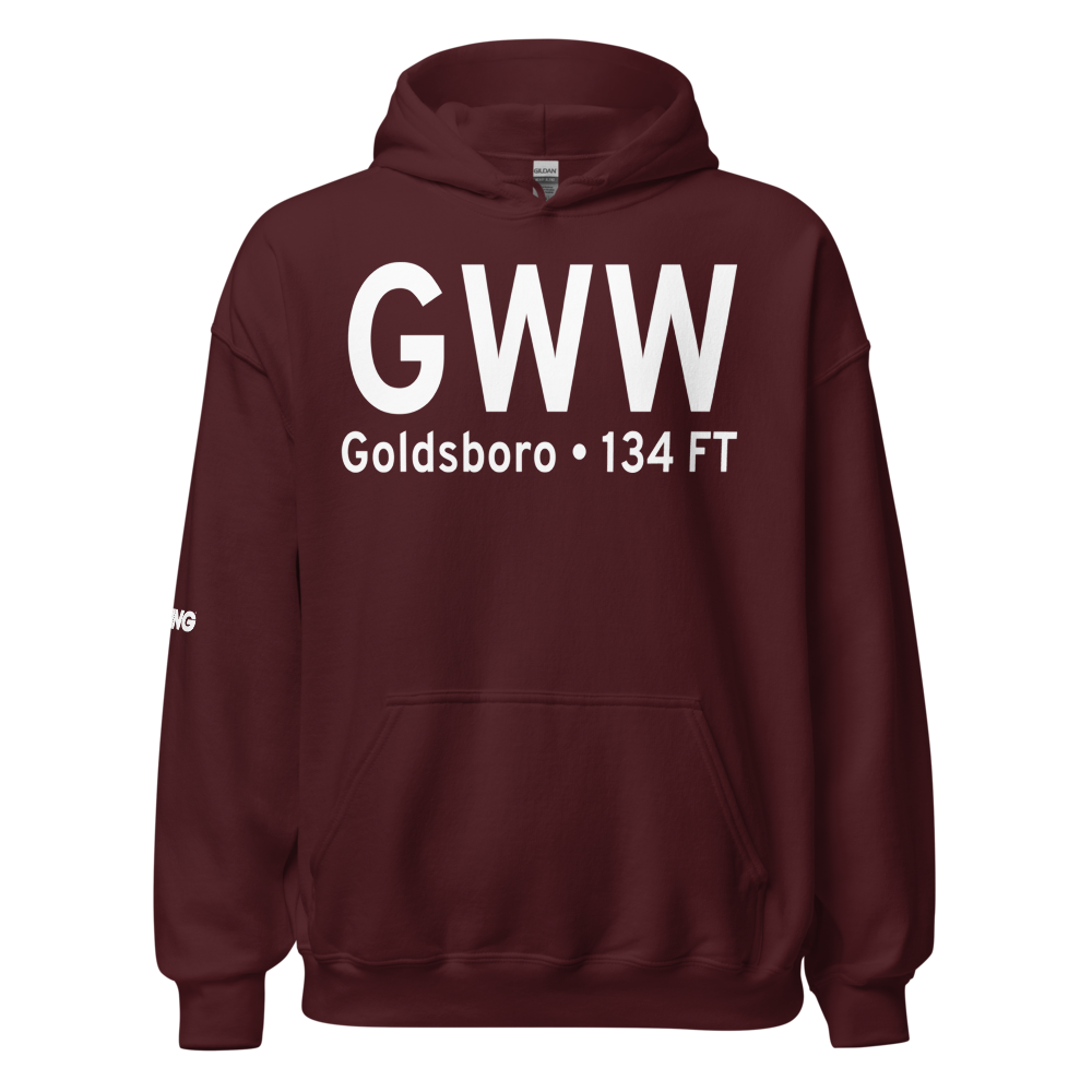 Goldsboro (KGWW) Airport Hoodie Sweatshirt 