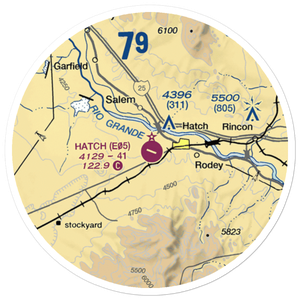 Hatch Municipal Airport (E05) VFR Sectional Sticker (20 mile)