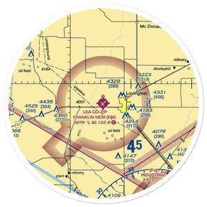 Lea County-Zip Franklin Memorial Airport (E06) VFR Sectional Sticker (30 mile)
