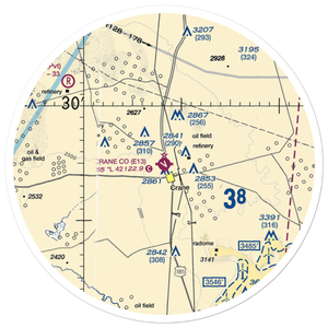 Crane County Airport (E13) VFR Sectional Sticker (30 mile)