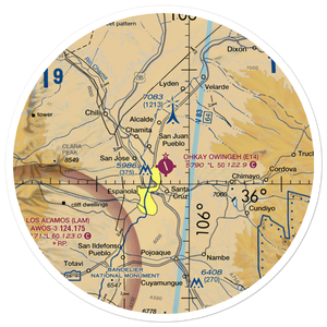 Ohkay Owingeh Airport (E14) VFR Sectional Sticker (30 mile)