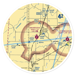 Gruver Municipal Airport (E19) VFR Sectional Sticker (30 mile)
