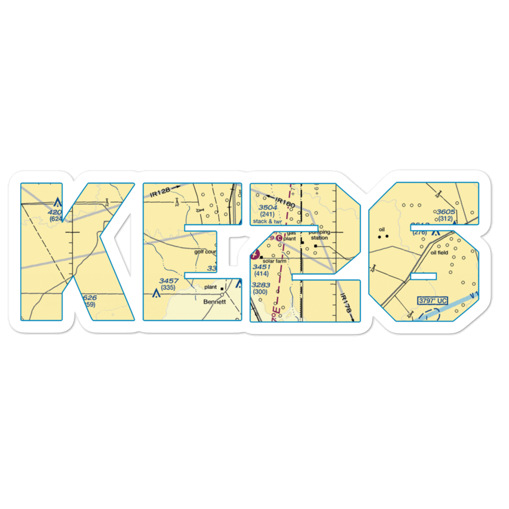 Lea County-Jal Airport (E26) VFR Sectional Sticker 