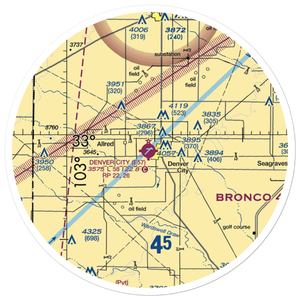 Denver City Airport (E57) VFR Sectional Sticker (30 mile)