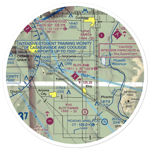 Eloy Municipal Airport (E60) VFR Sectional Sticker (30 mile)