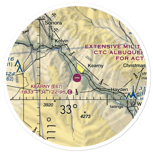 Kearny Airport (E67) VFR Sectional Sticker (20 mile)