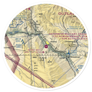 Kearny Airport (E67) VFR Sectional Sticker (30 mile)