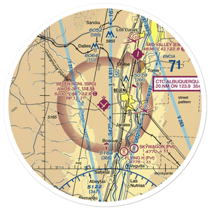 Belen Regional Airport (BRG) VFR Sectional Sticker (30 mile)