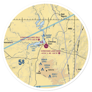 Conchas Lake Airport (E89) VFR Sectional Sticker (30 mile)