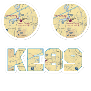 Conchas Lake Airport (E89) VFR Sectional Sticker Pack