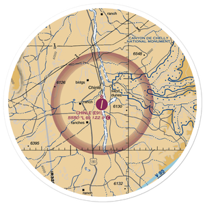 Chinle Municipal Airport (E91) VFR Sectional Sticker (30 mile)