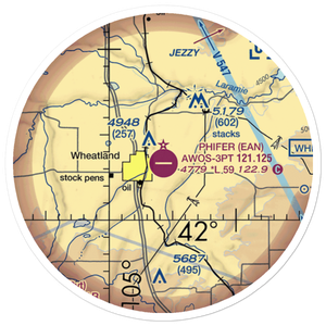 Phifer Airfield (EAN) VFR Sectional Sticker (20 mile)