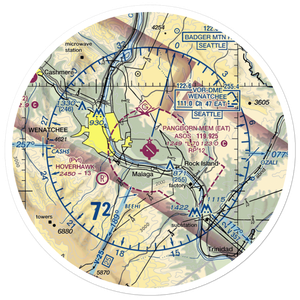 Pangborn Memorial Airport (EAT) VFR Sectional Sticker (30 mile)