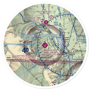 Needles Airport (EED) VFR Sectional Sticker (30 mile)
