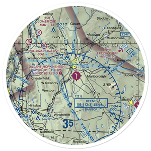 Dillant Hopkins Airport (EEN) VFR Sectional Sticker (30 mile)