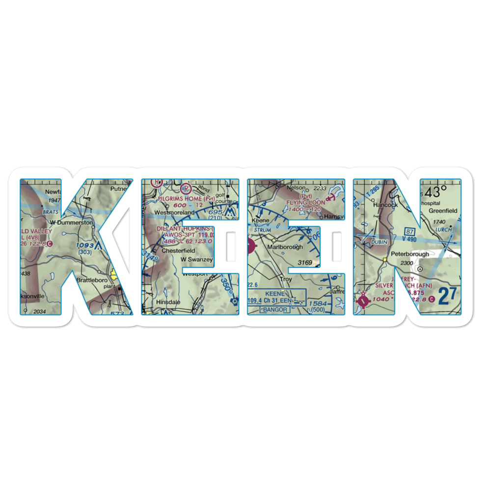 Dillant Hopkins Airport (EEN) VFR Sectional Sticker 