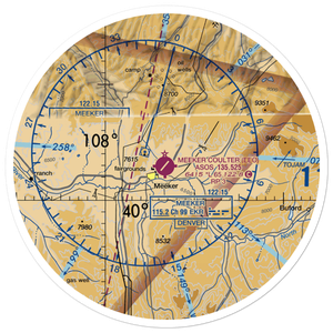 Meeker Airport (EEO) VFR Sectional Sticker (30 mile)