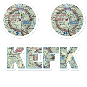 Northeast Kingdom International Airport (EFK) VFR Sectional Sticker Pack
