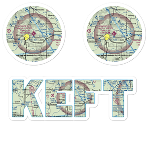 Monroe Municipal Airport (EFT) VFR Sectional Sticker Pack