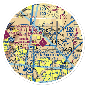Erie Municipal Airport (EIK) VFR Sectional Sticker (20 mile)