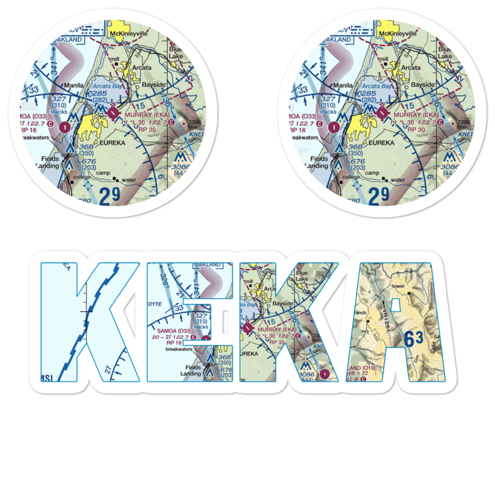 Murray Field (EKA) VFR Sectional Sticker Pack 