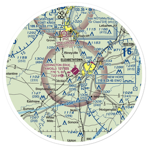 Addington Field (EKX) VFR Sectional Sticker (30 mile)