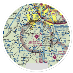 Bessemer Airport (EKY) VFR Sectional Sticker (30 mile)