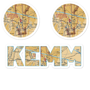 Kemmerer Municipal Airport (EMM) VFR Sectional Sticker Pack