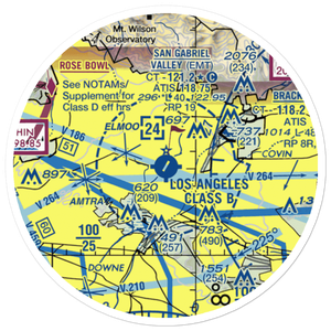 San Gabriel Valley Airport (EMT) VFR Sectional Sticker (20 mile)