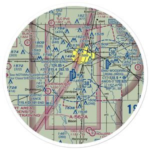 Vance Air Force Base (END) VFR Sectional Sticker (30 mile)