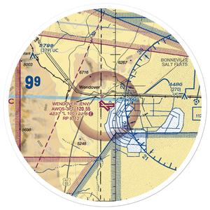 Wendover Airport (ENV) VFR Sectional Sticker (30 mile)