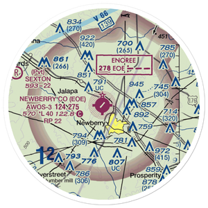 Newberry County Airport (EOE) VFR Sectional Sticker (20 mile)