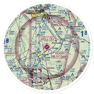 Pike County Airport (EOP) VFR Sectional Sticker (30 mile)