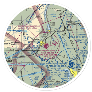 Ephrata Municipal Airport (EPH) VFR Sectional Sticker (30 mile)