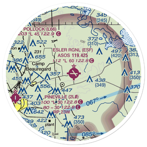 Esler Regional Airport (ESF) VFR Sectional Sticker (20 mile)