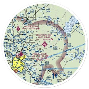 Esler Regional Airport (ESF) VFR Sectional Sticker (30 mile)