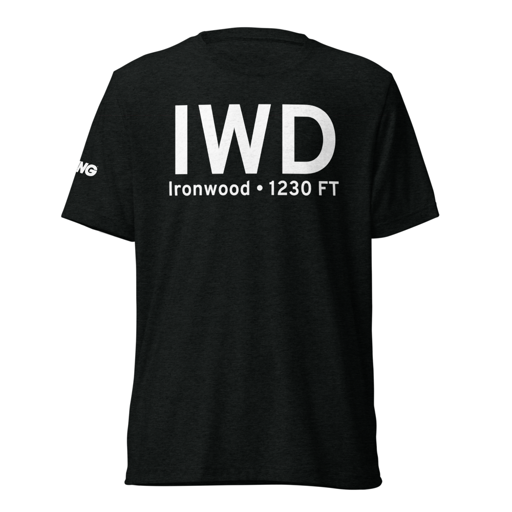 Ironwood (KIWD) Airport Tri-blend T-Shirt 