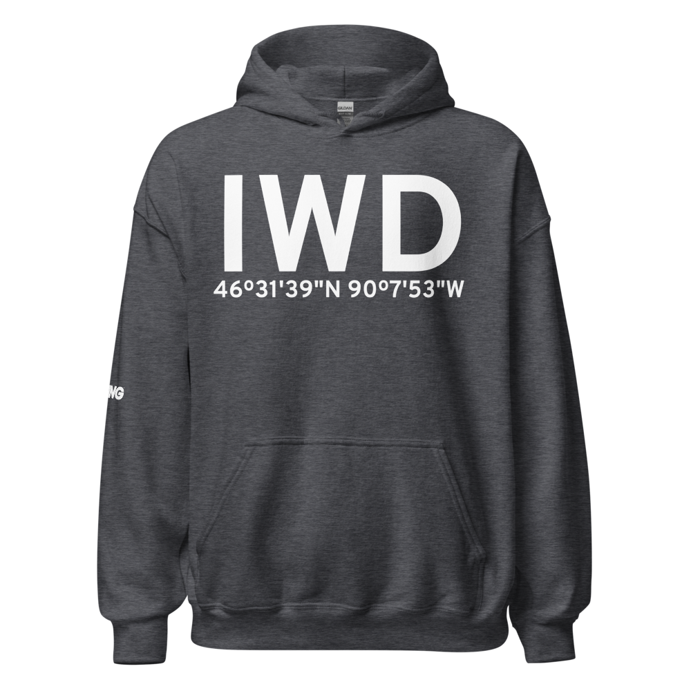 Ironwood (KIWD) Airport Hoodie Sweatshirt 